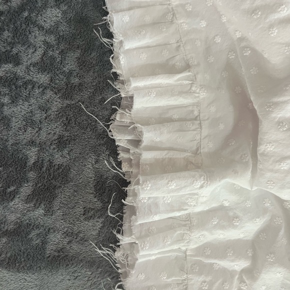 Sonoma White Swiss Dot Maxi Dress with Lace Trim and Pockets - Picture 5 of 6